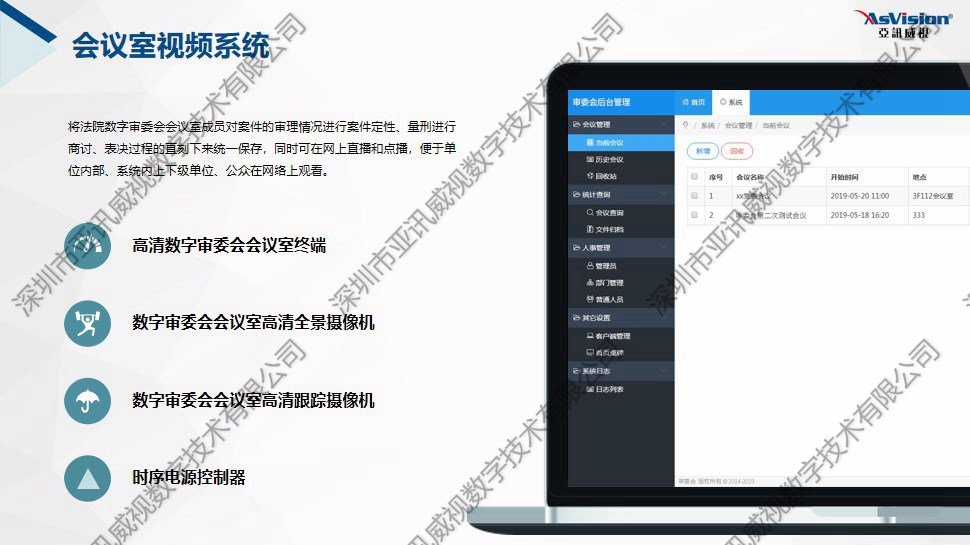 人民法院数字审委会会议室视频系统